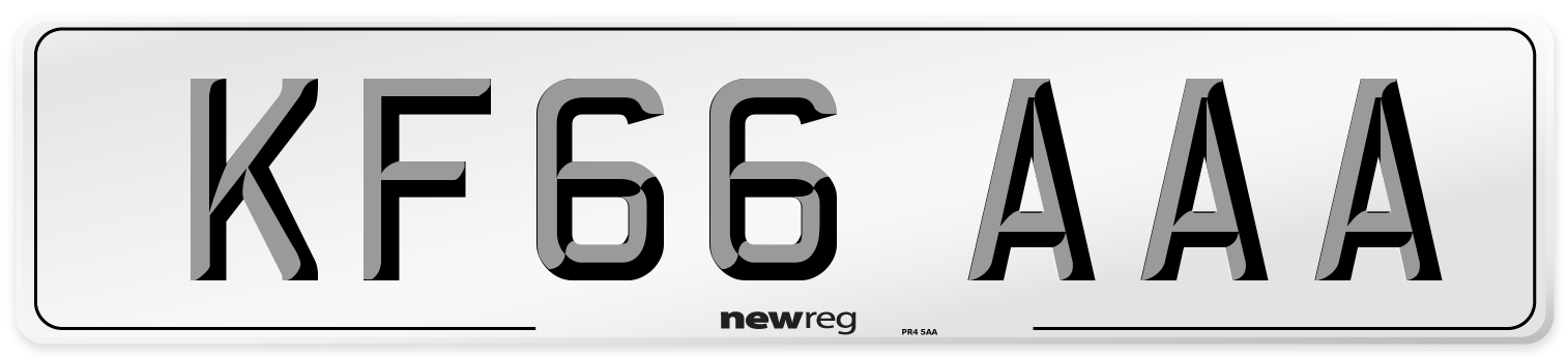 KF66 AAA Number Plate from New Reg